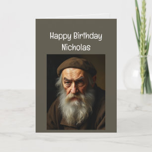 Custom Name Funny Birthday Old People Cranky Card