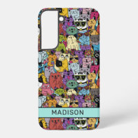 Custom Name Funny Cats Illustration