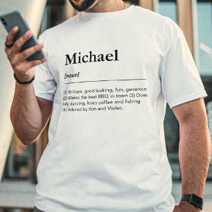 Custom name funny definition minimalist for him T-Shirt