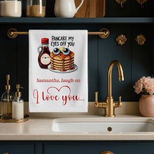 Custom Name Funny Food Towel Romantic Valentine