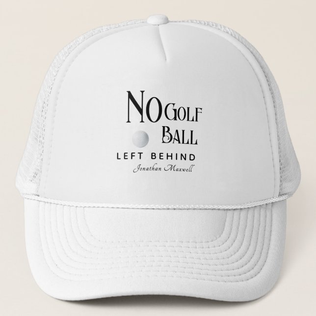 Custom Name Funny Golf Humour Modern Typography Trucker Hat (Front)