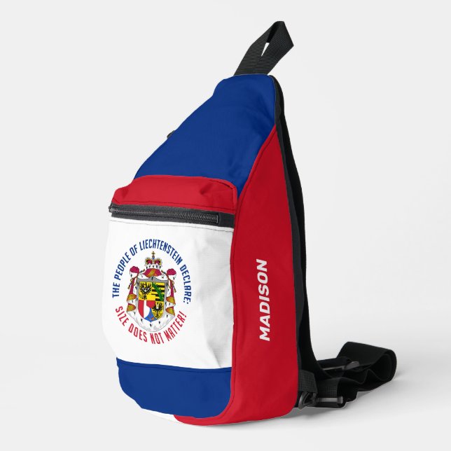 Custom Name Funny Liechtenstein Sling Bag (Right Corner)