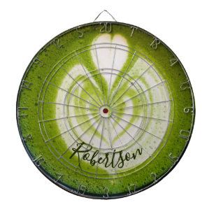 Custom Name Funny Matcha Latte Lover Green Tea Dartboard