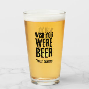 Custom Name Funny Modern Pint Beer Glass