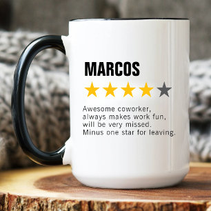 Custom Name Funny Retirement Office Goodbye Gift Coffee Mug
