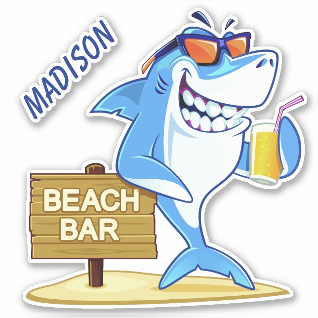 Custom name Funny Shark (Front)