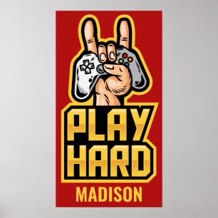 Custom name Gamer Poster