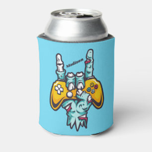 Custom name Gamer Zombie Can Cooler