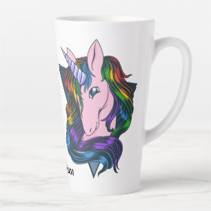 Custom Name Gay Unicorn Latte Mug