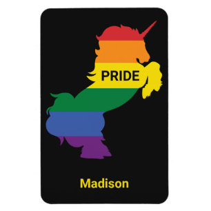 Custom Name Gay Unicorn Magnet