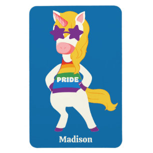 Custom Name Gay Unicorn Magnet