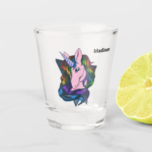 Custom Name Gay Unicorn Shot Glass