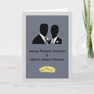 Custom Name Gay Wedding Invitation