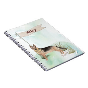 Custom Name German Shepherd Pet Dog Notebook