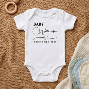 Custom Name Gift - Expecting Surprise Announcement Baby Bodysuit