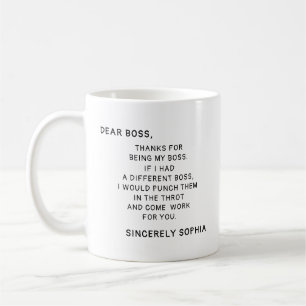 Custom Name Gift for Best Boss Friend Funny Boss  Coffee Mug