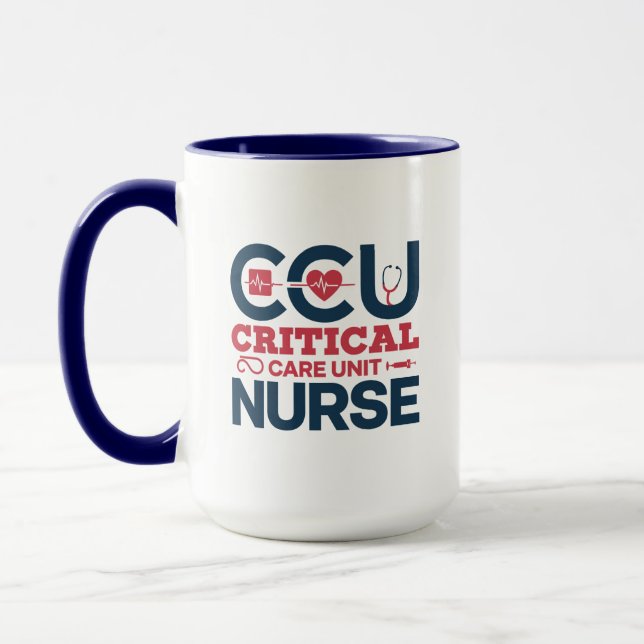 Custom Name Gift for CCU Nurse Mug (Left)