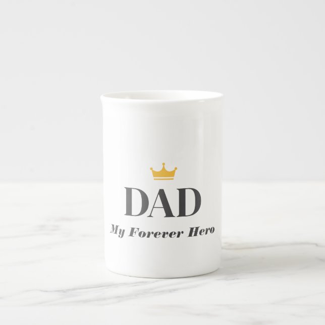 Custom Name Gift For Dad  Bone China Mug (Front)