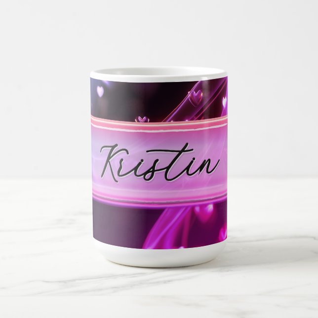 Custom Name Girl Power Glass | Personalised Coffee Mug (Center)
