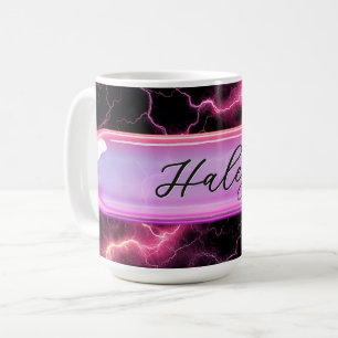 Custom Name Girl Power Glass Personalised Coffee Mug