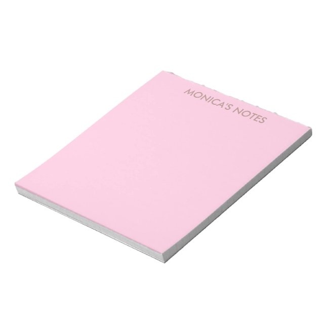 Custom name girly pink notepad (Rotated)