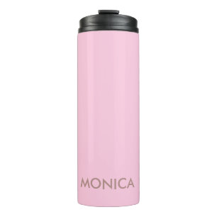Custom name girly pink thermal tumbler