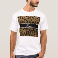 Custom name gold glitter cheetah print