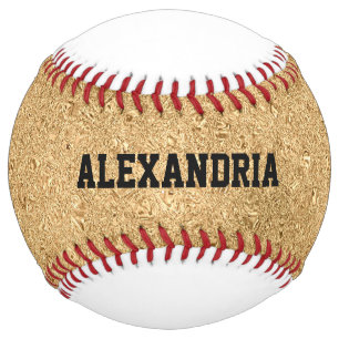 Custom Name Gold Glitter Sparkle Foil Softball