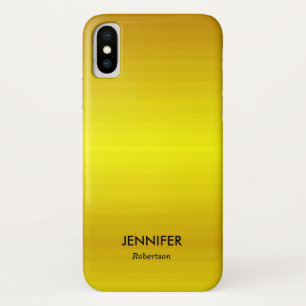 Custom name gold gradient iPhone x case