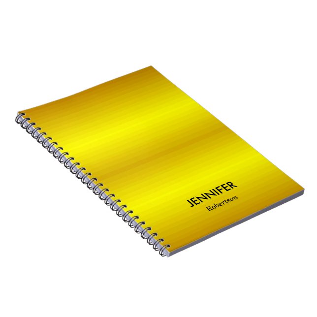 Custom name gold gradient notebook (Right Side)