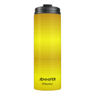 Custom name gold gradient thermal tumbler