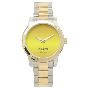 Custom name gold gradient watch