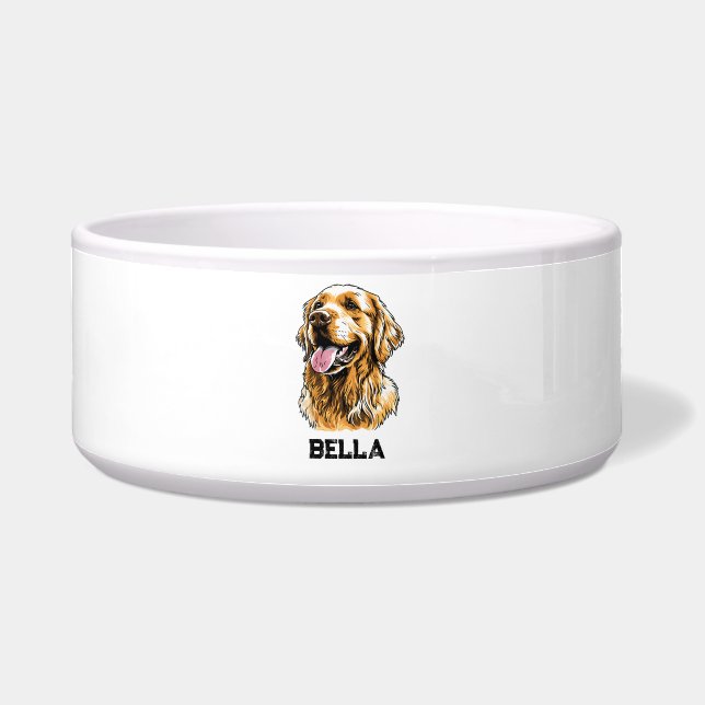 Custom Name Golden Retriever Dog Portrait Funny  (Front)