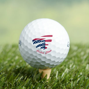 Custom Name Golf Balls - American Flag USA Golf