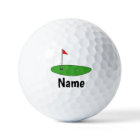 Custom name golf balls with putting green logo