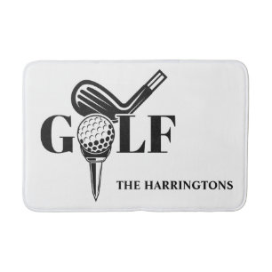Custom Name Golf Bath Mat