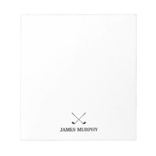 Custom Name Golf Club Notepad
