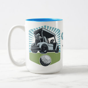 Custom Name Golf is Life Two-Tone Coffee Mug