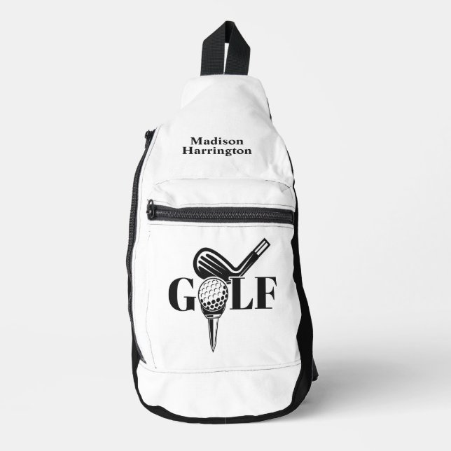 Custom Name Golf Sling Bag (Front)