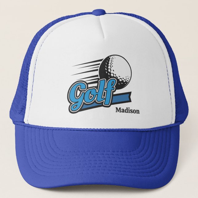 Custom Name Golf Trucker Hat (Front)
