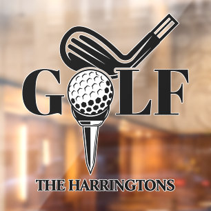 Custom Name Golf Window Cling