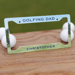 Custom Name Golfing Dad License Plate Frames