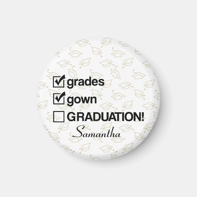 Custom Name Graduation Gift | Funny Graduation Magnet (Front)
