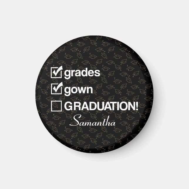 Custom Name Graduation Gift | Funny Graduation Magnet (Front)
