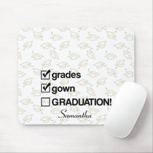 Custom Name Graduation Gift Funny Graduation Mouse Mat