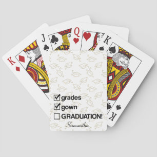 Custom Name Graduation Gift   Funny Graduation Playing Cards