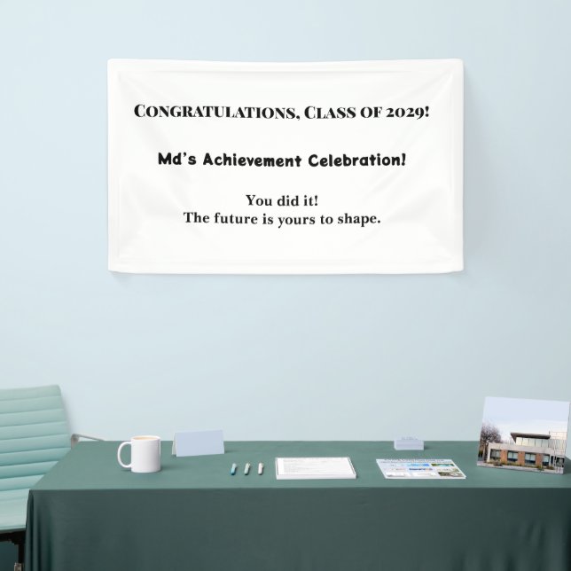 Custom Name Graduation Party Banner |Class of 2029 (Tradeshow)
