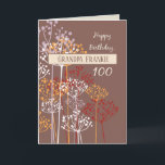 Custom Name Grandfather 100th Birthday Brown Card<br><div class="desc">Centenarians are blessed people. That is why once your dearest grandfather finally celebrates his 100th birthday then you should wish him more blessings. This card has an inside message that does just that. Also personalise this one with his name on the cover.</div>