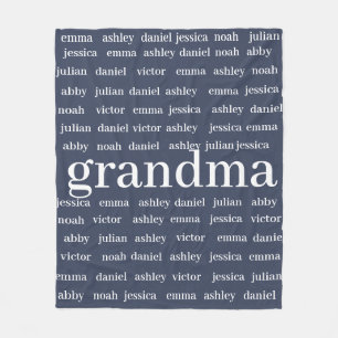 Custom Name Grandma Blanket, Minky Baby Blanket