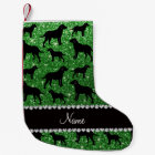 Custom name green glitter labrador retrievers